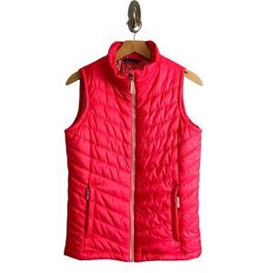 Columbia Vest Girls Omni Heat Reflective Thermal Front Zip Pink Barbiecore Sz L